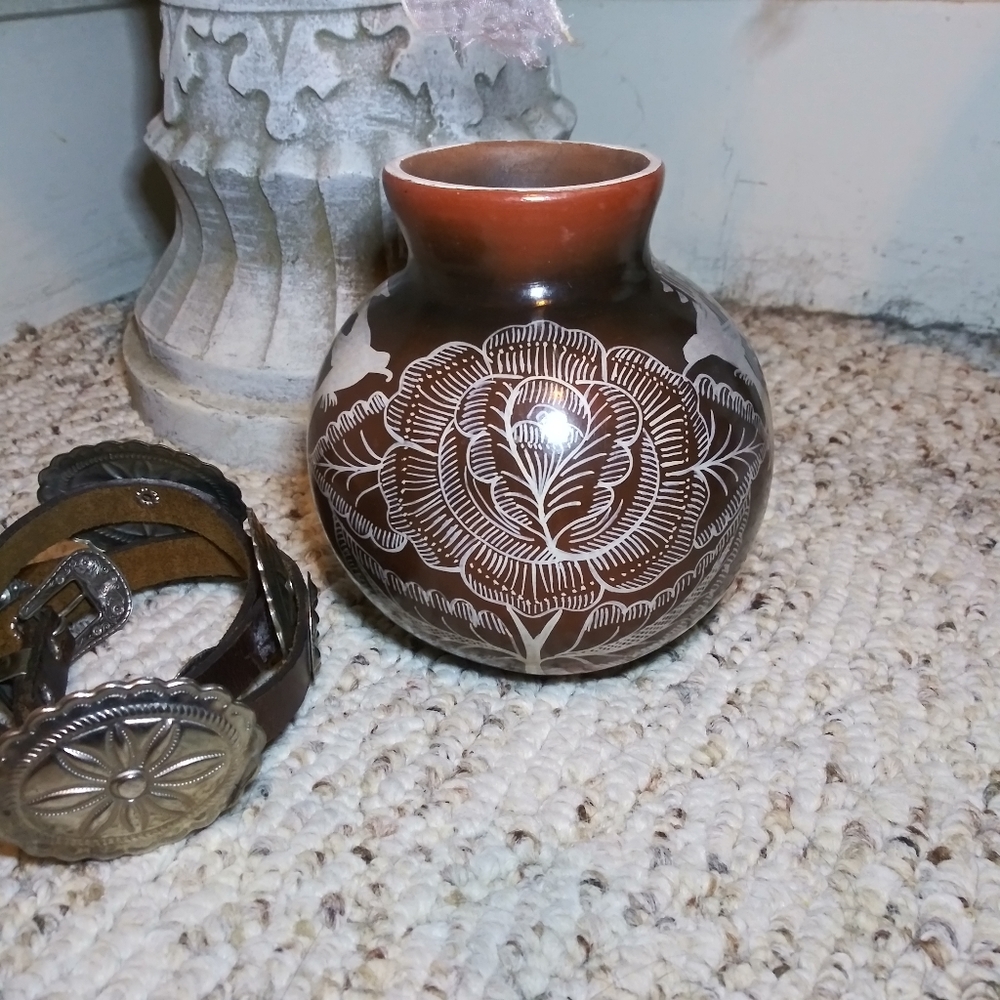 3/$18 Hand painted Southwestern Small Vase - Picture 2 of 6